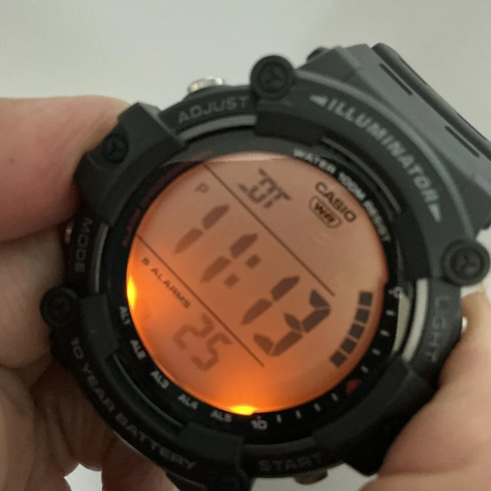 Casio 3502 AE-1500WH Mens Watch 51mm Gray Digital Black Backlight